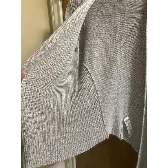 Eileen Fisher Womens Petite PP Linen Knit Open Draped Lightweight Cardigan Gray - Picture 8 of 16